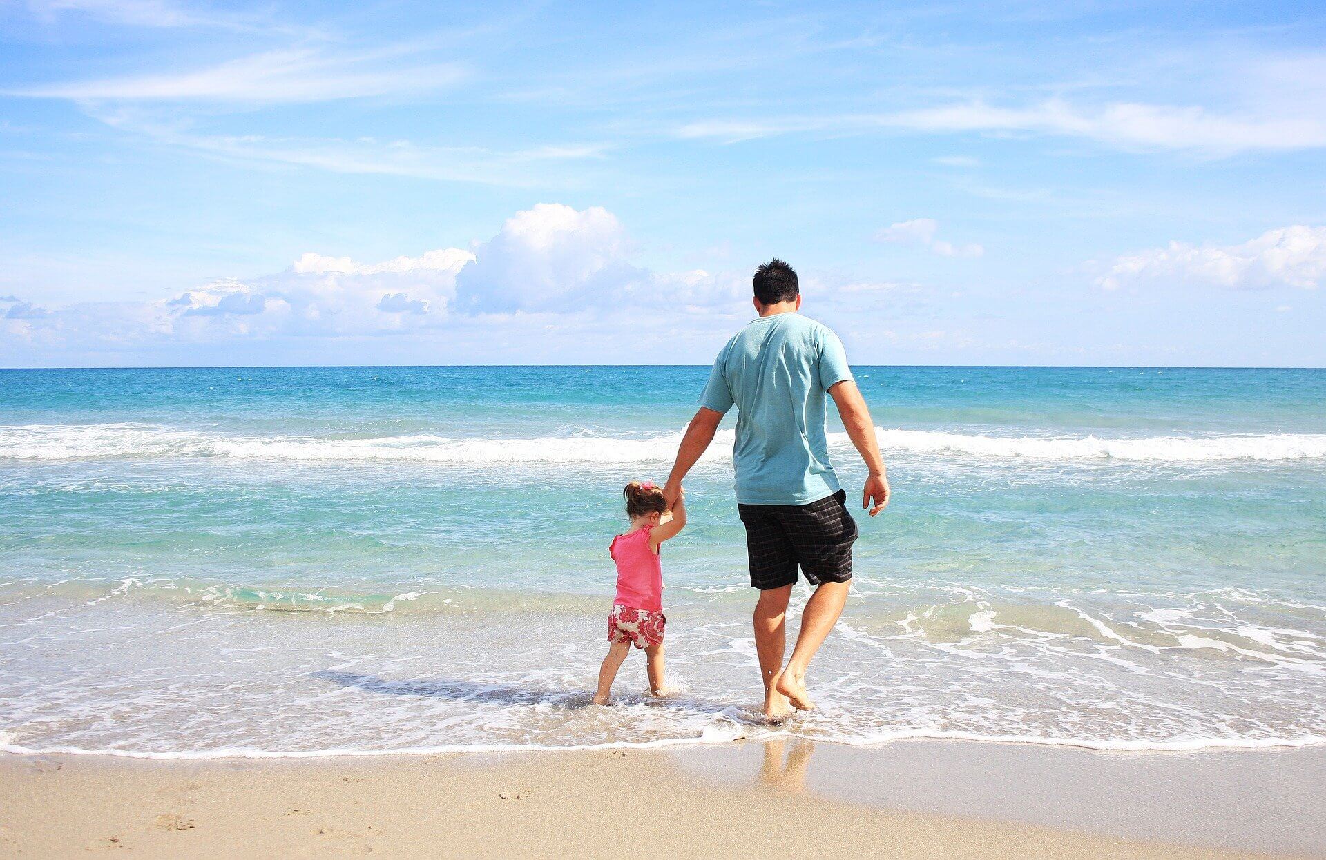 Man and Child at the beach
