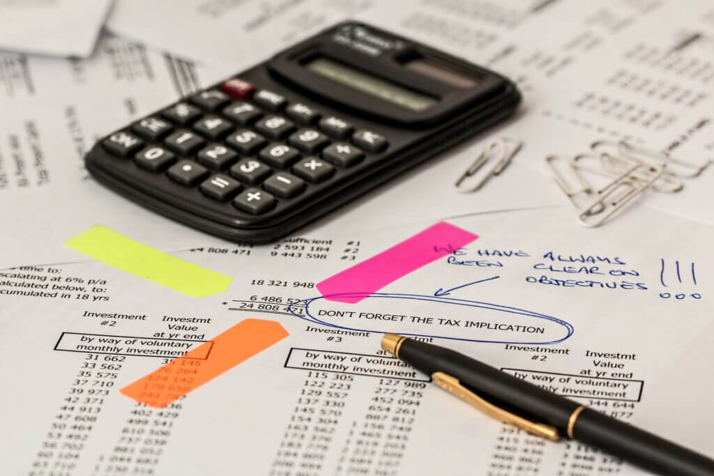 Person completing their taxes